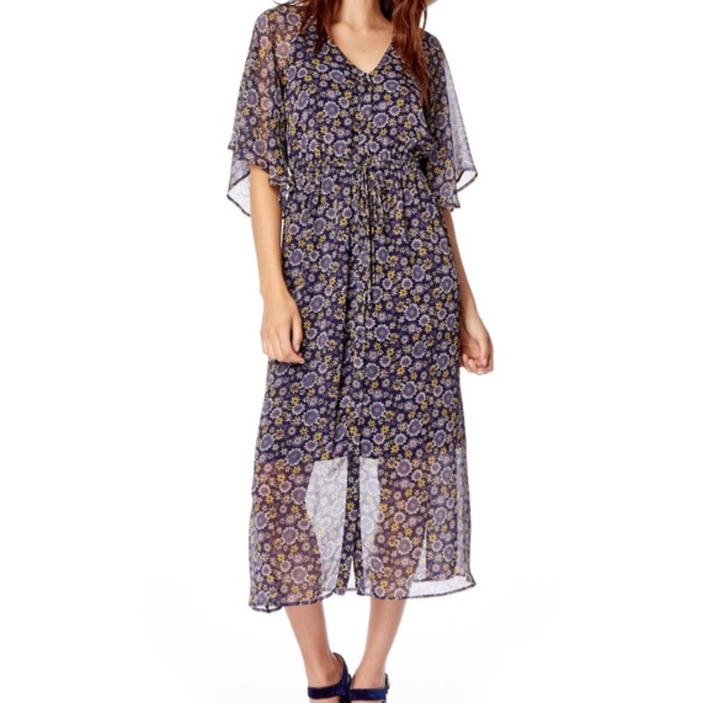 Lost + Wander Floral Midi Dress Small New NWT
